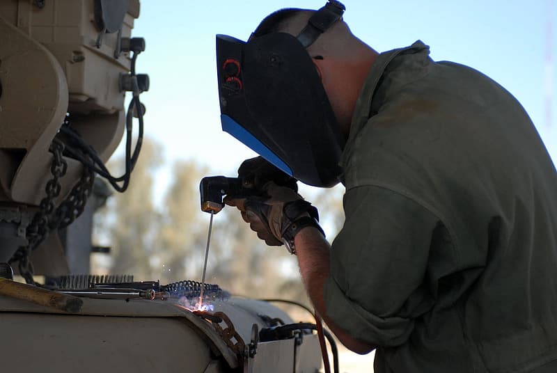 a welder wearing safety gear