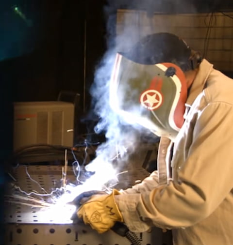 a welder working