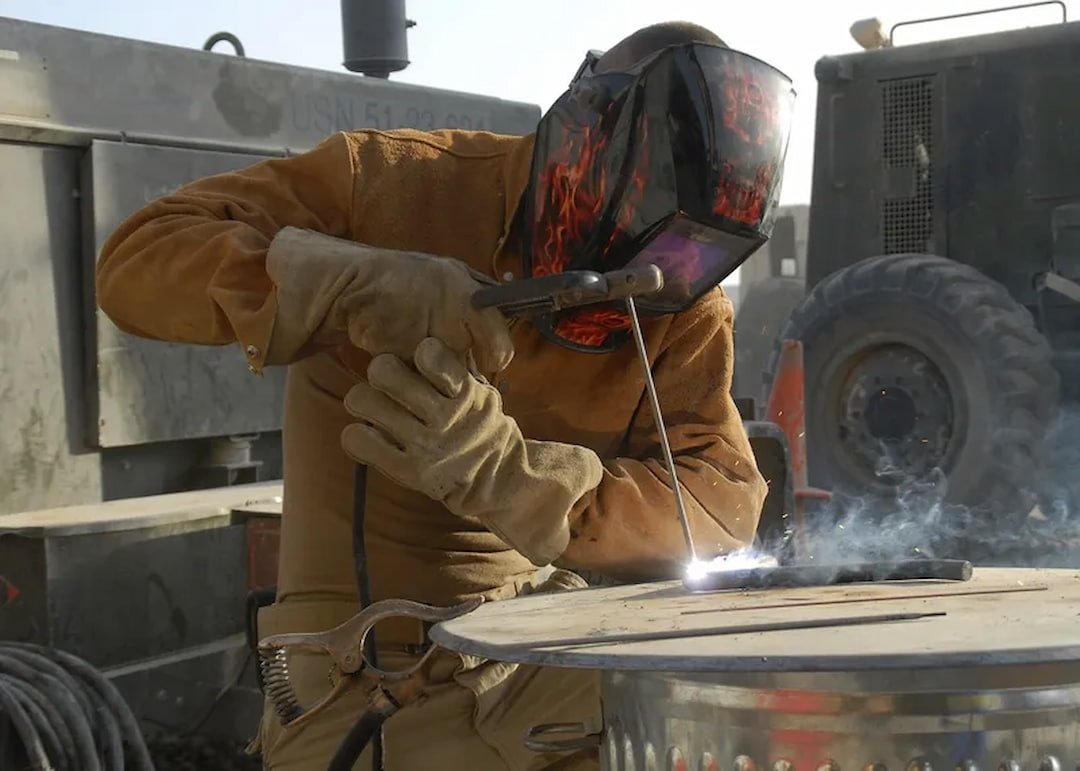 a welder at work