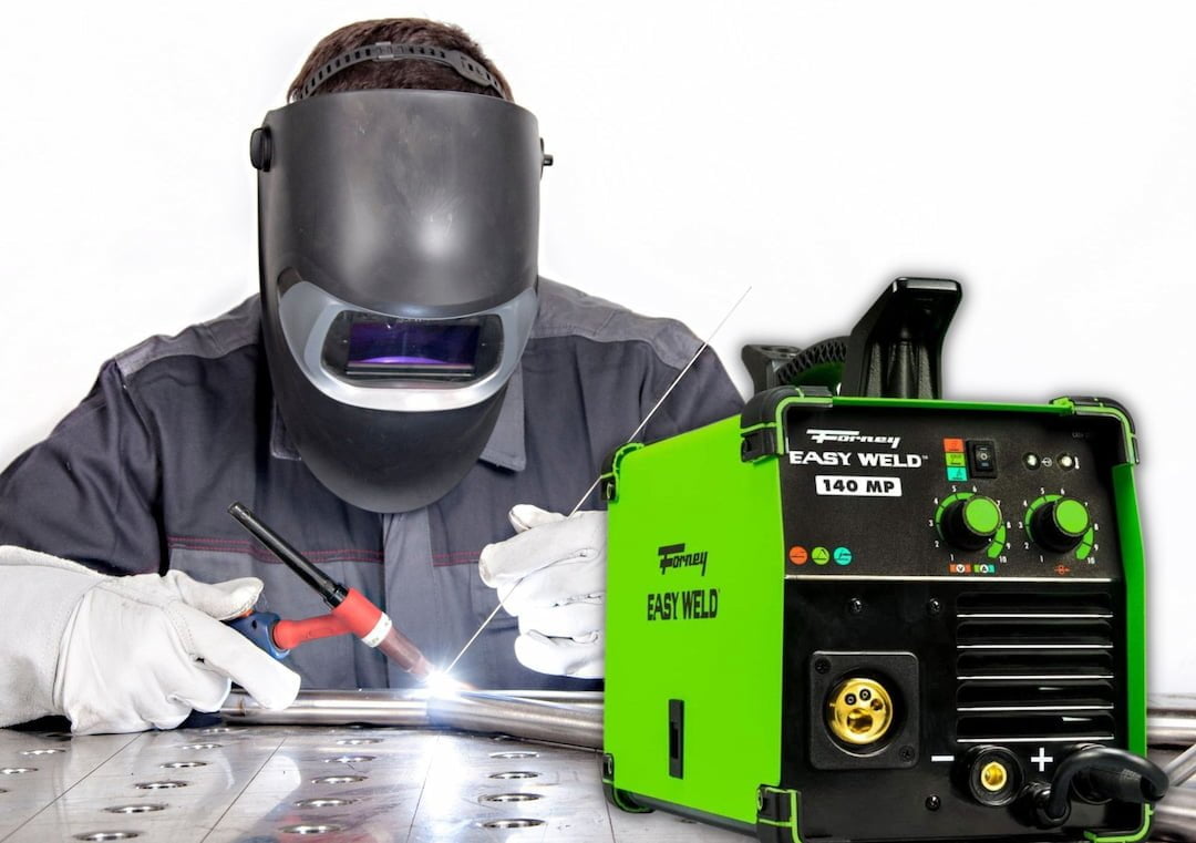 welding machine and a person welding