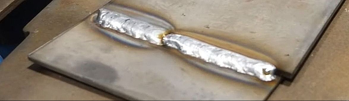 Closeup of the weld