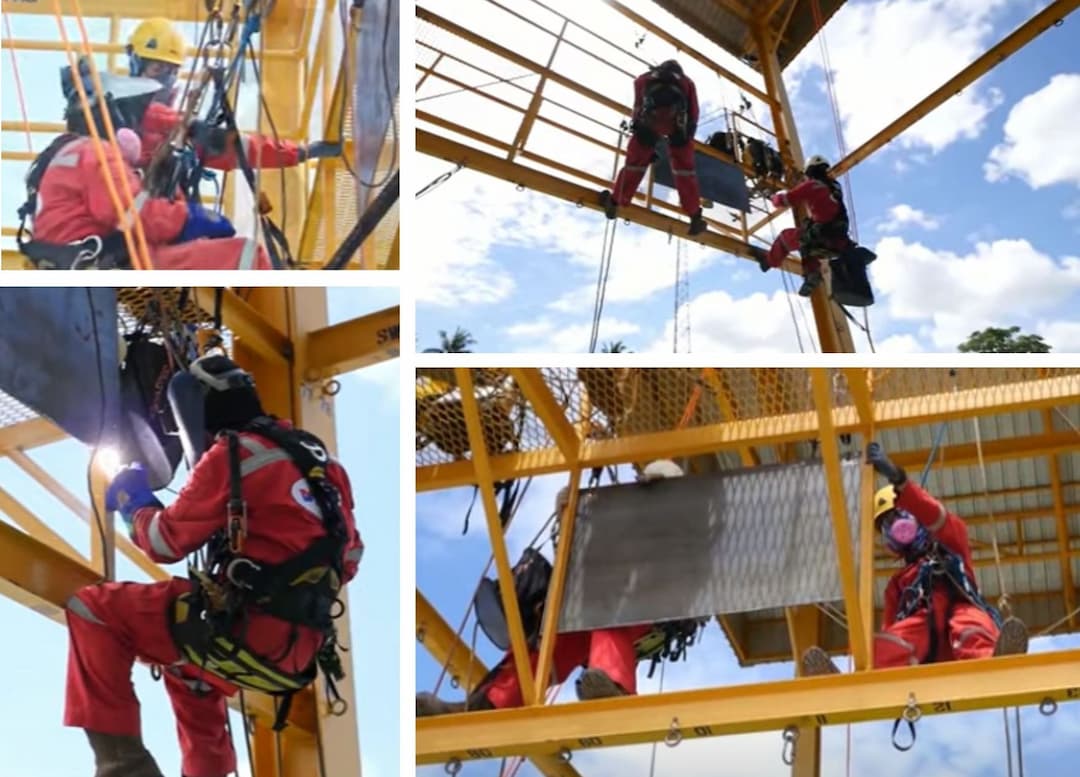 Rope access welding images