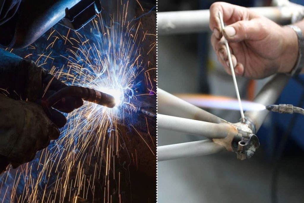 Images of brazing and welding process